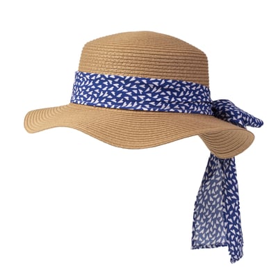 Chapeau 100% papier de paille claire, ajustable à l'intérieur 52 à 58 cm ISOTONER