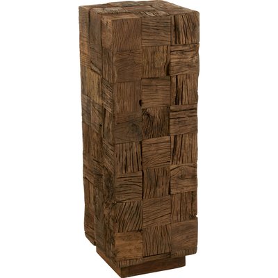 Socle bois naturel aspect brut meuble d'appoint design élégant RECOLLECTION