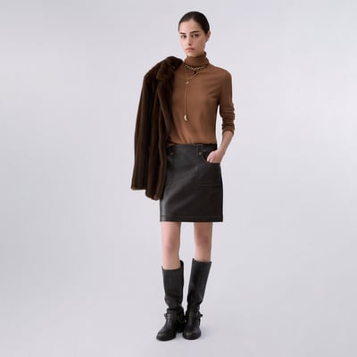 Pull col roulé avec profili Fil textile® LIU JO