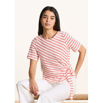 T-shirt à rayures manches courtes en coton LA FEE MARABOUTEE