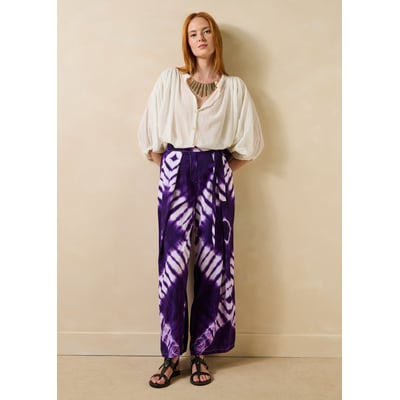 Pantalon large à imprimé ceinturé LA FEE MARABOUTEE