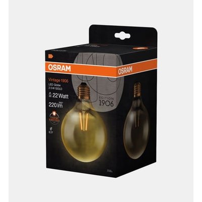 Ampoule Globe Led Edition 1906 Or - 22w - 220 Lm - E27 Blanc Chaud OSRAM