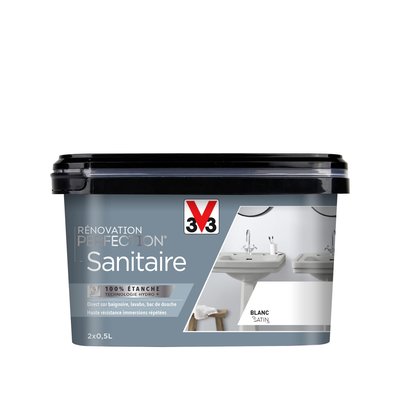 Peinture intérieure Rénovation Perfection® Kit sanitaire Satin, Les blancs V33