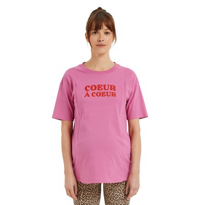 T-shirt à message grossesse et allaitement en coton biologique* VERTBAUDET