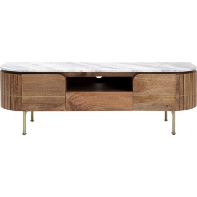 Meuble TV en manguier et marbre, GRACE KARE DESIGN