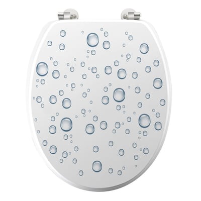 Abattant WC MDF charnières métal Bubble DECORATIE