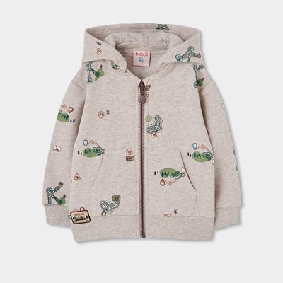 Veste garçon molleton imprimé aventure BOBOLI