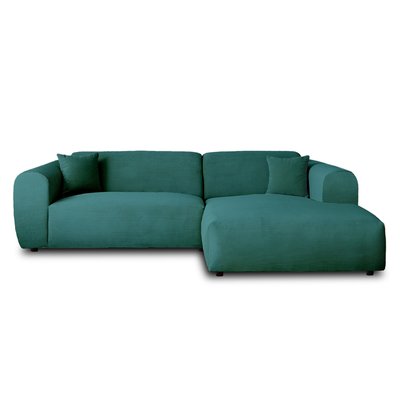 Canapé d'Angle droit en Velours côtelé 4 places - AUMANCE LISA DESIGN