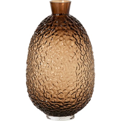Vase ovale texturé en verre RECOLLECTION