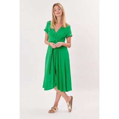 Seattle Midi Dress with Wrapover Neckline DERHY