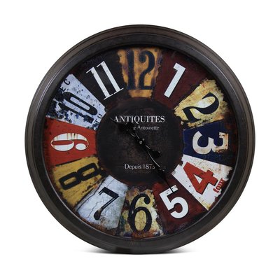 Grande horloge ancienne murale antiquités DECORATION D’AUTREFOIS