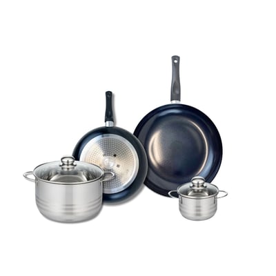 Batterie 2 poêles 24/28cm + 2 faitouts 12/20cm PRIMA BRILLANT ELO