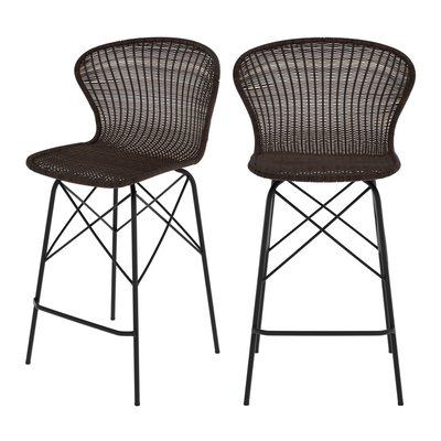 Lot de 2 chaises pour îlot central 63 cm en résine - PALMA RENDEZ-VOUS DÉCO