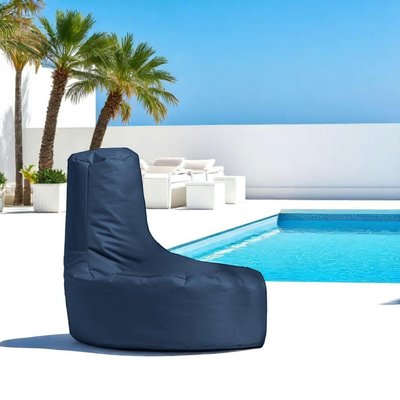 Pouf poire extérieur bleu foncé ARTA PIER IMPORT