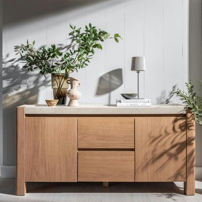 Buffet moderne 2 portes, 2 tiroirs TREVI PIER IMPORT