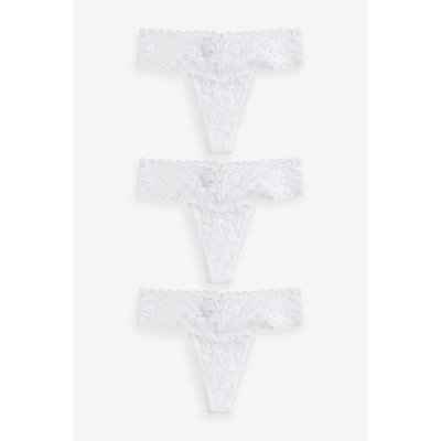 Strings en dentelle florale, lot de 3 NEXT