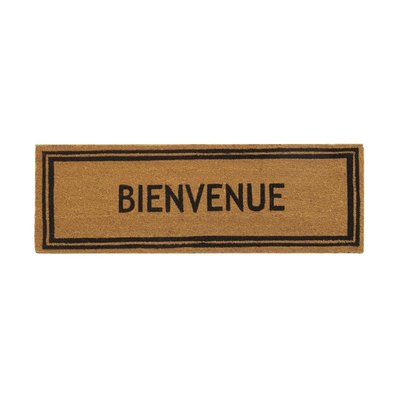 Paillasson grande taille en coco 120 x 40 cm Encadré bienvenue AUBRY GASPARD