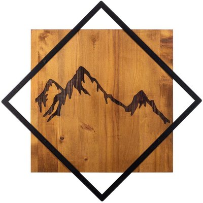 Décoration murale en bois et métal Montagnes HANAH HOME