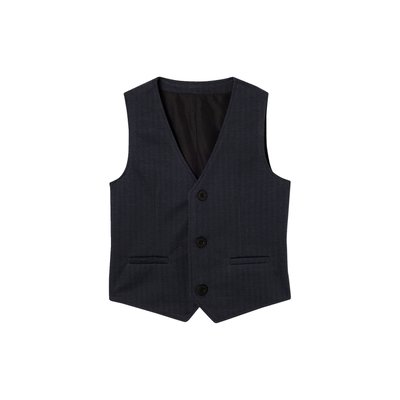 Gilet sans manches en lainage à chevrons VERTBAUDET