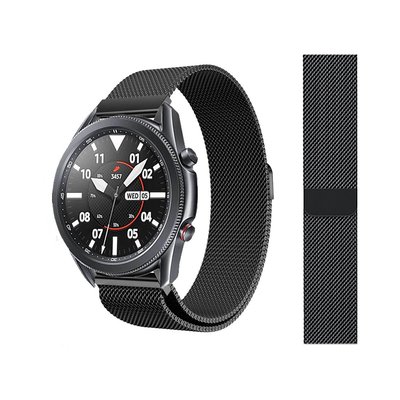 Bracelet Samsung/Huawei 20mm Maille noir IBROZ