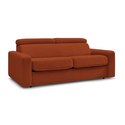 Canapé droit convertible 3 places en tissu couchage 140x190 cm, MONACO BOBOCHIC