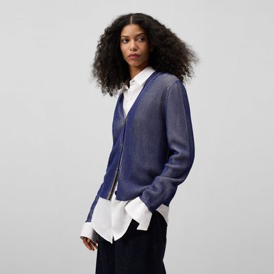 Cardigan en maille bicolore ADOLFO DOMINGUEZ