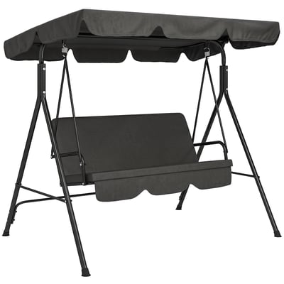 Banc à bascule Acier Noir OUTSUNNY