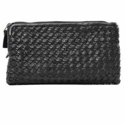 Portefeuille porte-monnaie en cuir tressé SAHARA OH MY BAG