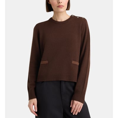 Pull droit feddie boutons bijoux cachemire GALERIES LAFAYETTE