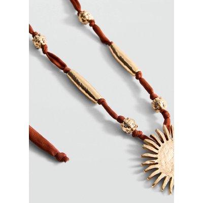 Collier perles détail soleil MANGO