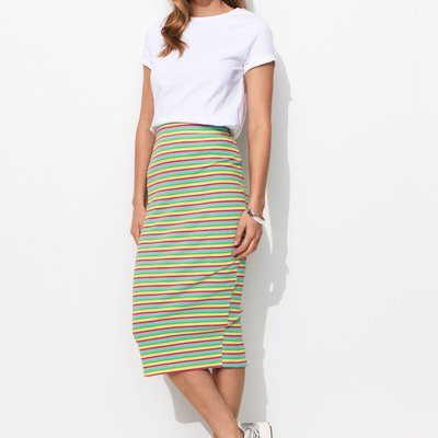 Jupe midi rayée PROMOD