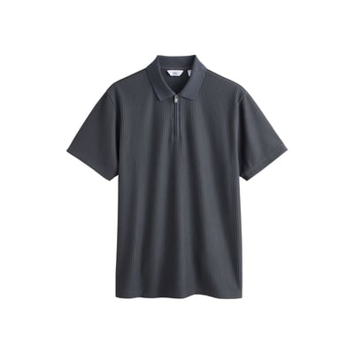 Polo à col zippé texturé NEXT