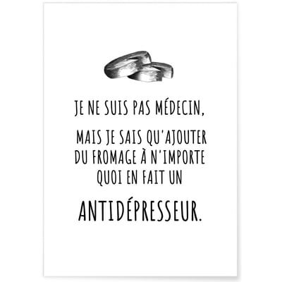 Affiche 'Je ne suis pas médecin...' L'AFFICHERIE