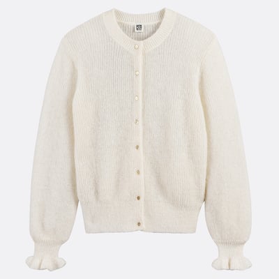 Cardigan boutonné, alpaga et laine mélangés LA REDOUTE COLLECTIONS
