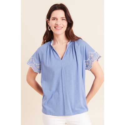 Blouse col tunisien manches courtes BREAL