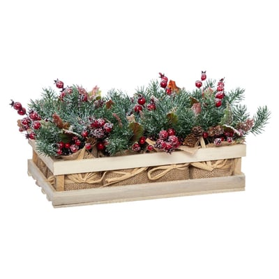 BCH Composition Fleurs Pot Juté FEERIC LIGHTS & CHRISTMAS