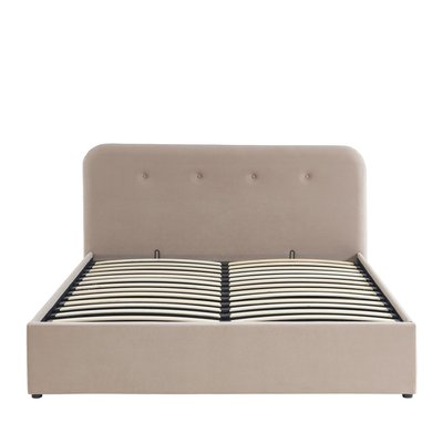 Lit coffre capitonné en velours 140x190cm - EIDER DRAWER