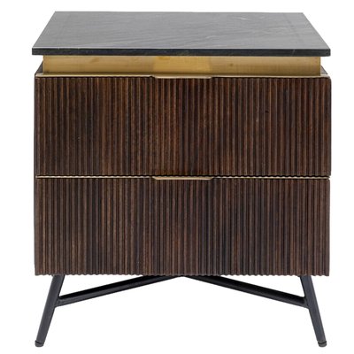 Chevet en manguier et marbre, CATALINA KARE DESIGN