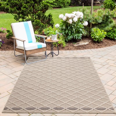 Tapis intérieur extérieur à losange PATARA NAZAR RUGS