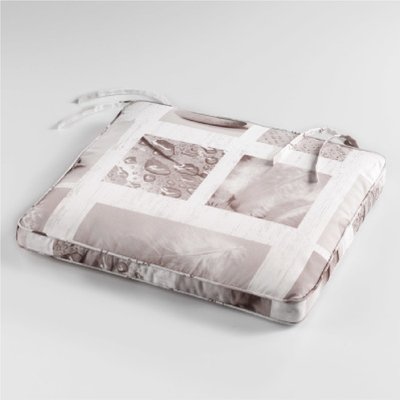 Coussin galette de chaise assise 43 x 37 x 5 cm clarte blanc DOUCEUR D'INTÉRIEUR