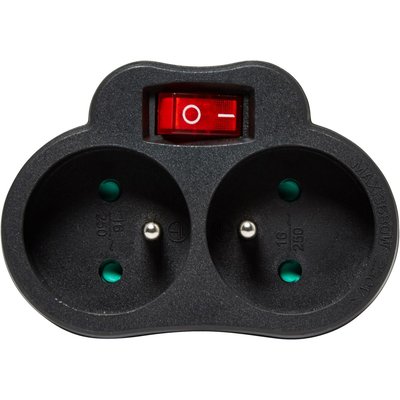 Multiprise 2 prises 16A avec interrupteur ESSENTIEL B