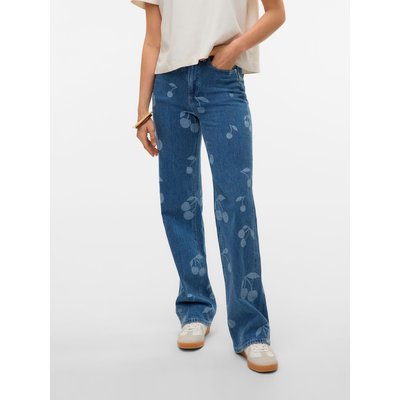 VMTESSA Taille haute Wide Leg Fit Jeans Jean à coupe large VERO MODA