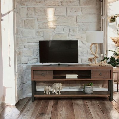 Meuble TV en bois recyclé brun 150 cm SAMOA PIER IMPORT