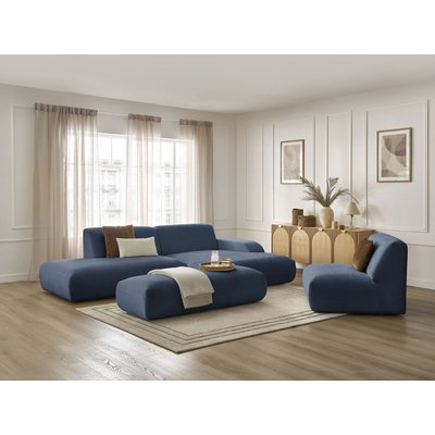 Canapé modulable 5 places en tissu texturé, SIRIUS BOBOCHIC
