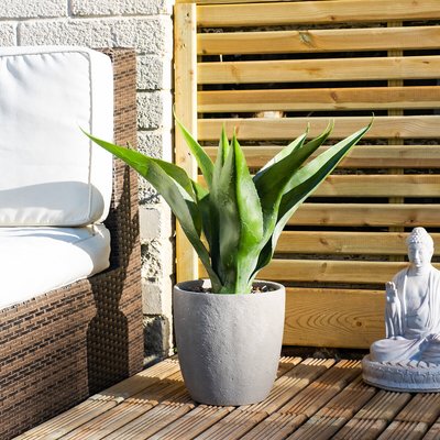 57cm Artificial UV Agave Plant in Grey Pot SO'HOME