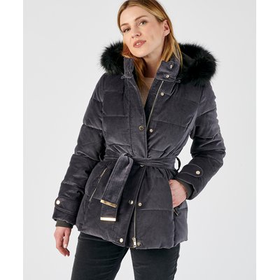 Parka velours femme hot sale