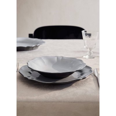 Assiette creuse en grès recyclé MANGO HOME