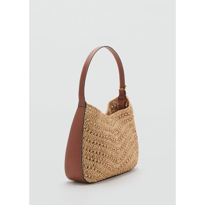 Sac porté épaule fibre naturelle MANGO