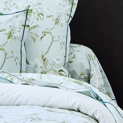 Taie de traversin en percale de coton au style anglais TRADILINGE