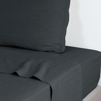 Drap plat lin lavé HORTENSE FEBRONIE
